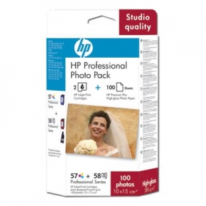Картридж + Бумага HP Q7954AE Photo Pack (К-ж hp №57+№58) + Premium Plus Photo Paper